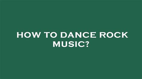 How to Dance to Rock Music: Exploring the Rhythmic Synergy Between Body Movements and Electric Guitars